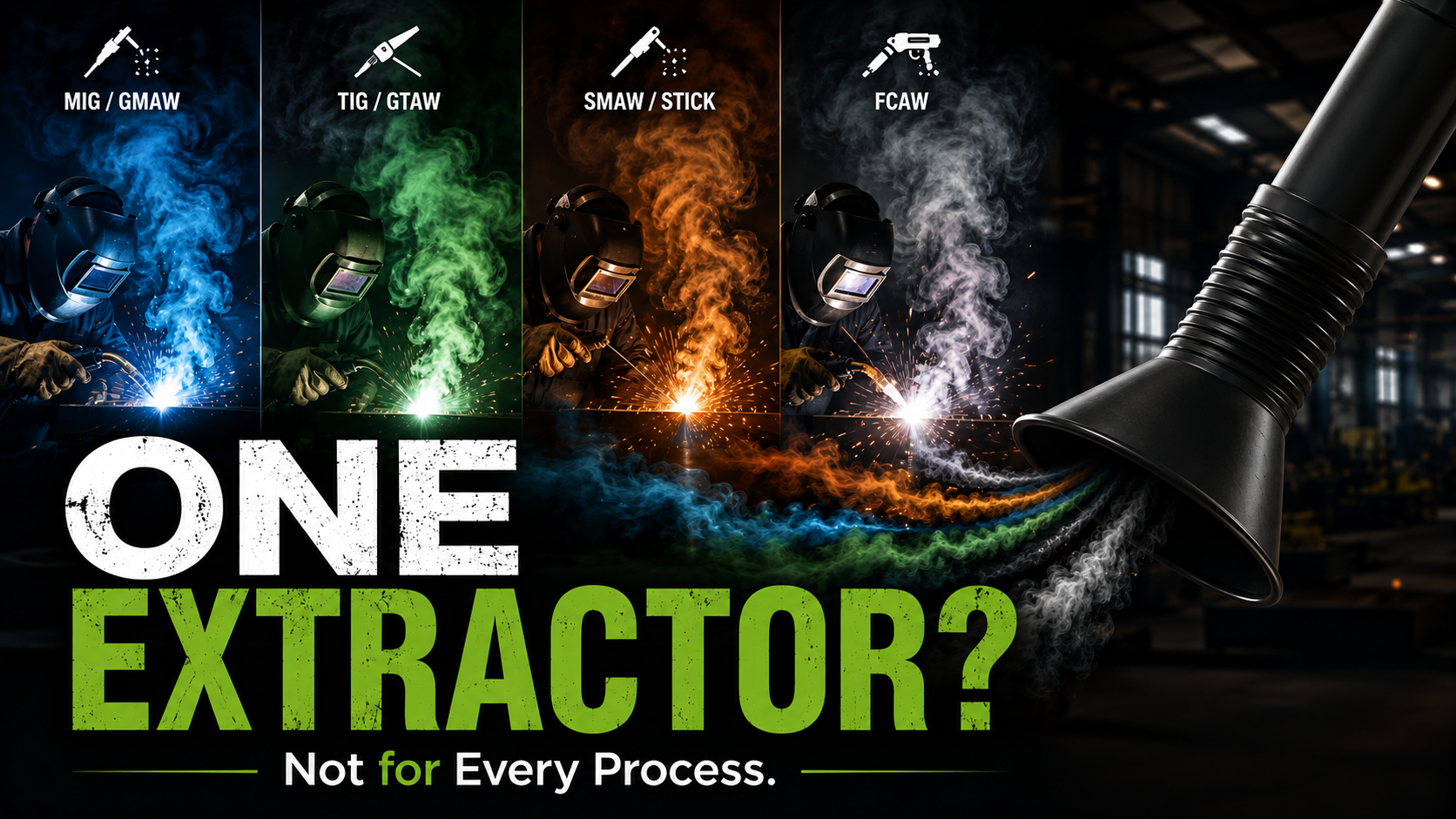 MIG vs TIG vs SMAW vs FCAW: Choosing the Right Fume Extractor | Greenwich